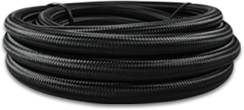 Vibrant -6 AN Black Nylon Braided Flex Hose w/PTFE Liner (150ft Roll) (19036)