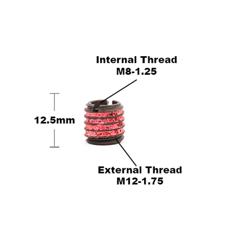 Thread Insert by E-Z LOK – 10.4mm, Alloy Steel, Red, Pack of 5, Model 450-8