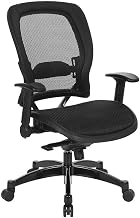 Breathable Mesh Mid-Back Office Chair with Padded Seat, Ergonomic Computer Desk Chair for Home Office or Commercial Use, Black