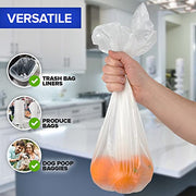 Stock Your Home 200 Pack / 2 Gallon / Clear Trash Bags