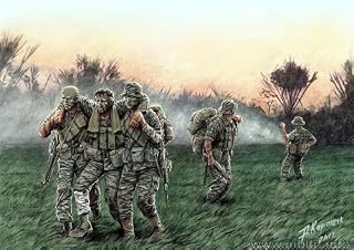 Masterbox Master Box Head for The Huey! US Soldiers Vietnam (5) Figure Model Building Kits (1:35 Scale)