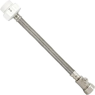Fluidmaster 1TF300UKCSV Click Seal 300mm c/w ISO Flexible Hose, Silver
