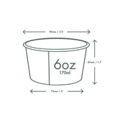 Vegware 6oz / White / Container Food Storage Containers