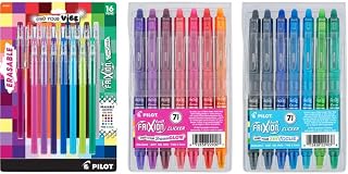 PILOT, FriXion Vibe Collection, 16pk Colorsticks, 7pk ZenFocus Clicker, 7pk Dreamglow Clicker, Assorted Inks