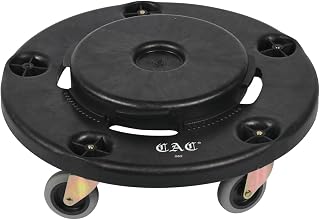 CAC Poly TCNC-9DL Trash Can Dolly Round Black 18" for TCNC/IBSC Series