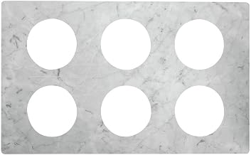 HUBERT Cold Bar Tiles with Bain Marie Cut Outs Marble Melamine - 21" L x 12 3/4" W