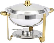 HUBERT Chafer Round 4 1/4 Quart Stainless Steel- 16 1/2 L x 13 3/8 W x 11 13/16 H