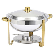 Chafer Round 4 1/4 Quart Stainless Steel- 16 1/2 L x 13 3/8 W x 11 13/16 H by HUBERT – Stainless Steel, Silver, Model 831LGH-01