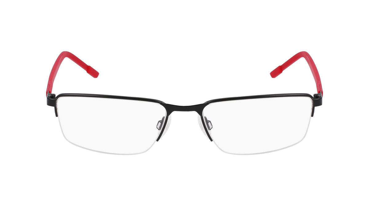 Eyeglasses E 1146 004 Satin Black/Crimson by Flexon – 54/18/145, Satin Black/ Crimson, Model E1146
