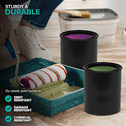 Stock Your Home 6 / 1 Quart / Black Paint Buckets