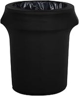 Marko EMB5026WC35014 Embrace 32 Gallon Black Spandex Round Waste Container Cover