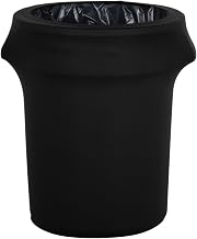 Marko EMB5026WC35014 Embrace 32 Gallon Black Spandex Round Waste Container Cover