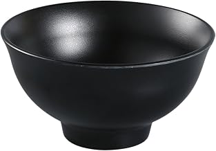 Yanco Asian Style Black Pearl Melamine with Matting Surface 4 1/2" X 2 1/8" RICE BOWL 7 OZ box of 48
