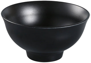 Asian Style Black Pearl Melamine with Matting Surface 4 1/2" X 2 1/8" RICE BOWL 7 OZ box of by Yanco – 7 oz., 7.0 ounces, Melamine, Black, Pack of 48