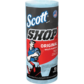 Kimberly-Clark Professional 75130 Scott Shop Towels with 55 per Roll, Blue (Pack of 1)