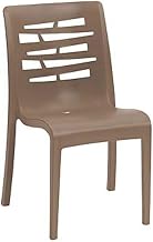 Grosfillex US812181 Essenza Stacking Chair, Taupe (Case of 4)