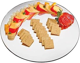 Cal-Mil 414-16 Round Trays, 16 Diameter x 0.5 Height, White (Pack of 3)