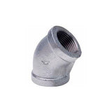 2" Galvanized Malleable 45 Degree Elbow by Anvil International – 3.36"L x 3.36"W x 3.36"H, Galvanized Malleable, Galvanized, Model 0811024405