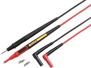 Fluke TL175E TwistGuard Double Insulated Silicone Test Lead Set with Removable 4mm Lantern Tips, 2mm Diameter Probe Tips