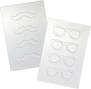 Martellato Plastic Chocolate Mold, Glasses and Mustache