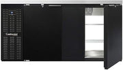 BBC69-PT Two Section Refrigerated Pass-Thru Back Bar Cooler, 69" W x 34-3/4"H, Black Exterior