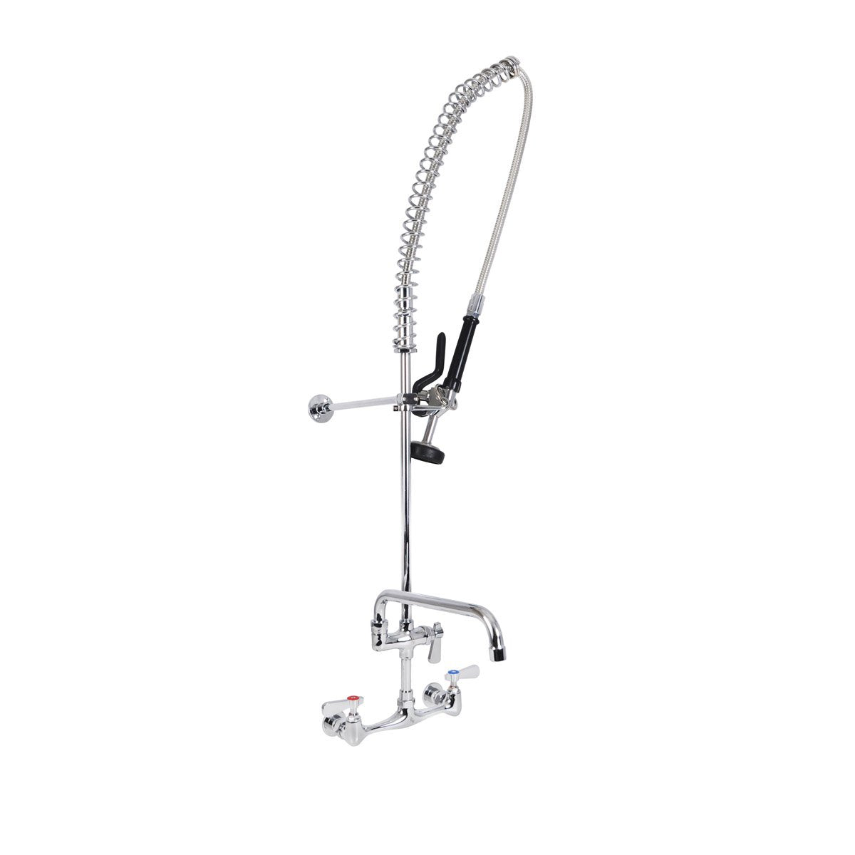 8" O.C. Workforce C/C Splash Mount PreRinse W/Add-A-Faucet by BK Resource – Model BKF-VSMPR-WB-AF8-G