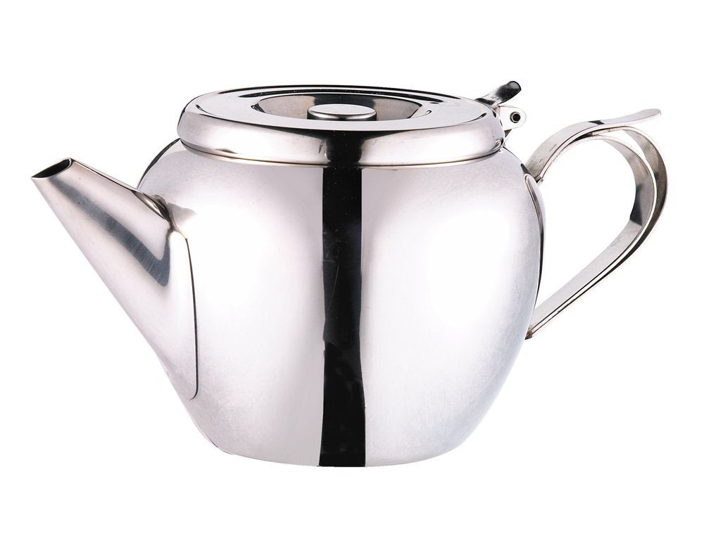 Browne () 48 oz Stainless Steel Stackable Teapot by Browne Foodservice – 48 ounce, 48.0 fluid_ounces, Stainless Steel, Silver, Model 515154