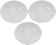 Healeved Porcelain Evaporating Dish and Rational Diameter-Depth Ratio 3pcs with Spout White Ceramic Bowl with Uniform Heating Smooth for Science Teaching Lab and Chemistry Experiments