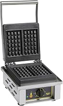 Equipex GES10/1 Sodir Single Brussels Waffle Maker with Removable Cast Iron Grids, 120v