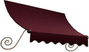 AWNTECH 10.38 FT. Charleston Fixed Awning 124.5 in. W X 18 in. H X 36 in. D Acrylic Fabric in Burgundy CT1836-10B