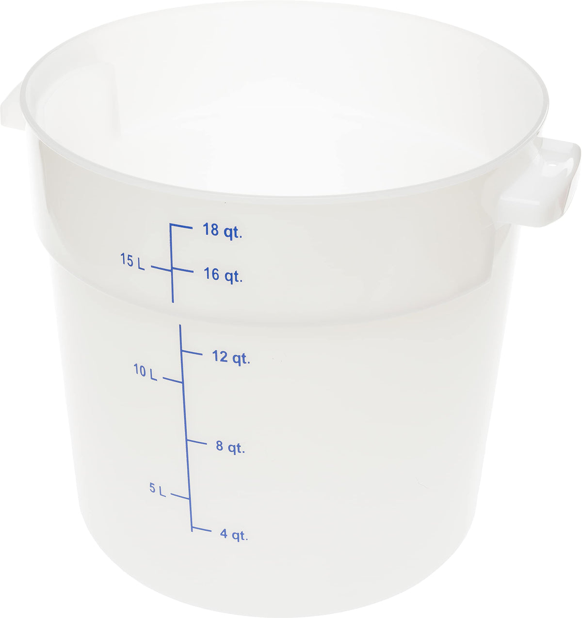 Carlisle FoodService Products 18 Quart (Pack of 6) / 6 / White Storage & Transport