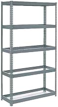 Global Industrial Extra Heavy Duty Shelving 48" W x 12" D x 96" H with 5 Shelves, No Deck, Gray