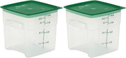 Cambro Food Storage Containers with Lids (Microwave Safe and BPA-Free) - 4 QT (Quart) Square Food Storage Container with Lid (2 Pack)
