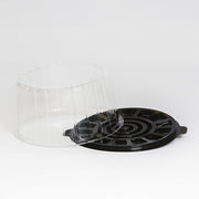 EZ Open Double Layer Cake Container with Dome Lid Clear by Inline Plastics – 8", 100.0 liters, Plastic, Black, Pack of 100