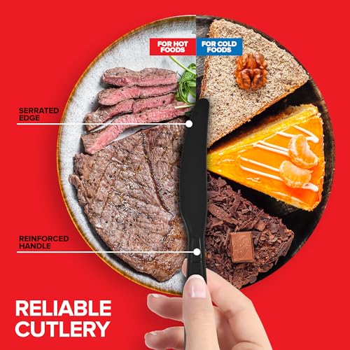 Stock Your Home Knives / 7.5"L x .75"W / Black Knives