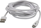 MobileSpec 10-Foot Micro to USB Cable - Charging Cord for Android Long Micro to Type A Power Cord - White