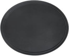 HUBERT Serving Tray Large Nonskid Oval Black Polypropylene - 28 1/2 L x 23 1/4 W x1 1/4 H