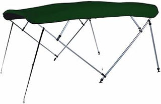 7.6 oz Green 4 Bow Square Tube Boat Bimini TOP with Running Light Cutout Sunshade Compatible for Avalon Excalibur 25 2010-2012