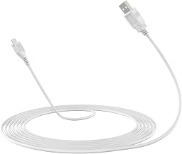 3.3ft White Micro USB Cable Compatible with Abco Tech Water Resistant Wireless Bluetooth Shower Speaker ABC2024 ABC2027 ABC2029 ABC2031 ABC2032 T200520