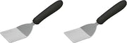 Winco 2" x 2-1/4" Mini Griddle Spatula/Turner for Sandwiches, Serving and More, Black (Pack of 2)