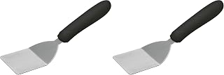 Winco 2" x 2-1/4" Mini Griddle Spatula/Turner for Sandwiches, Serving and More, Black (Pack of 2)