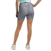 Girls Never Stop Bike Short by The North Face – Polyester, Smoked Pearl Tnf Shadow Toss Print, Model NF0A86Y0