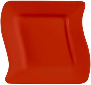 CAC China SOH-21-R Soho Red Square Plate 12" - 1 doz