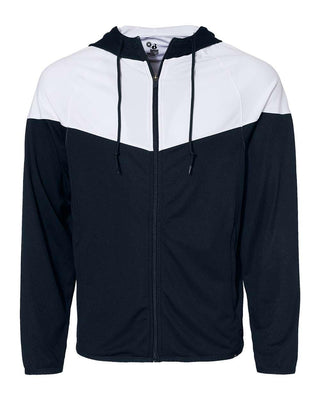 Mens Spirit Outer-Core Jacket by Badger – X-Small, Navy-white, Pack of 2