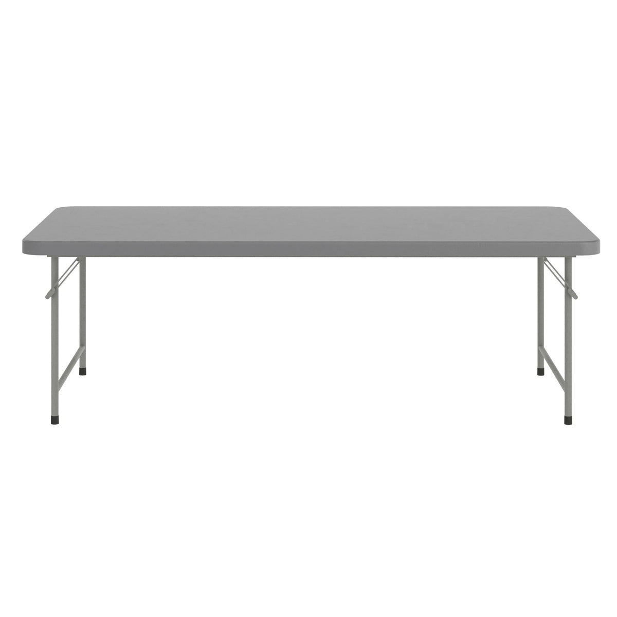 Kids 4.93 ft Plastic Folding Table by Flash Furniture – 30"W x 60"L x 19"H, Plastic, Plastic: Polyethylene, Metal, Granite Gray, Model RB-3060-KID-GY-GG