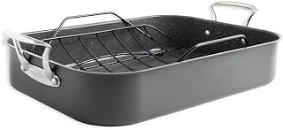 Nordic Ware Verde Extra Large Ceramic Nonstick Turkey Roaster with Rack