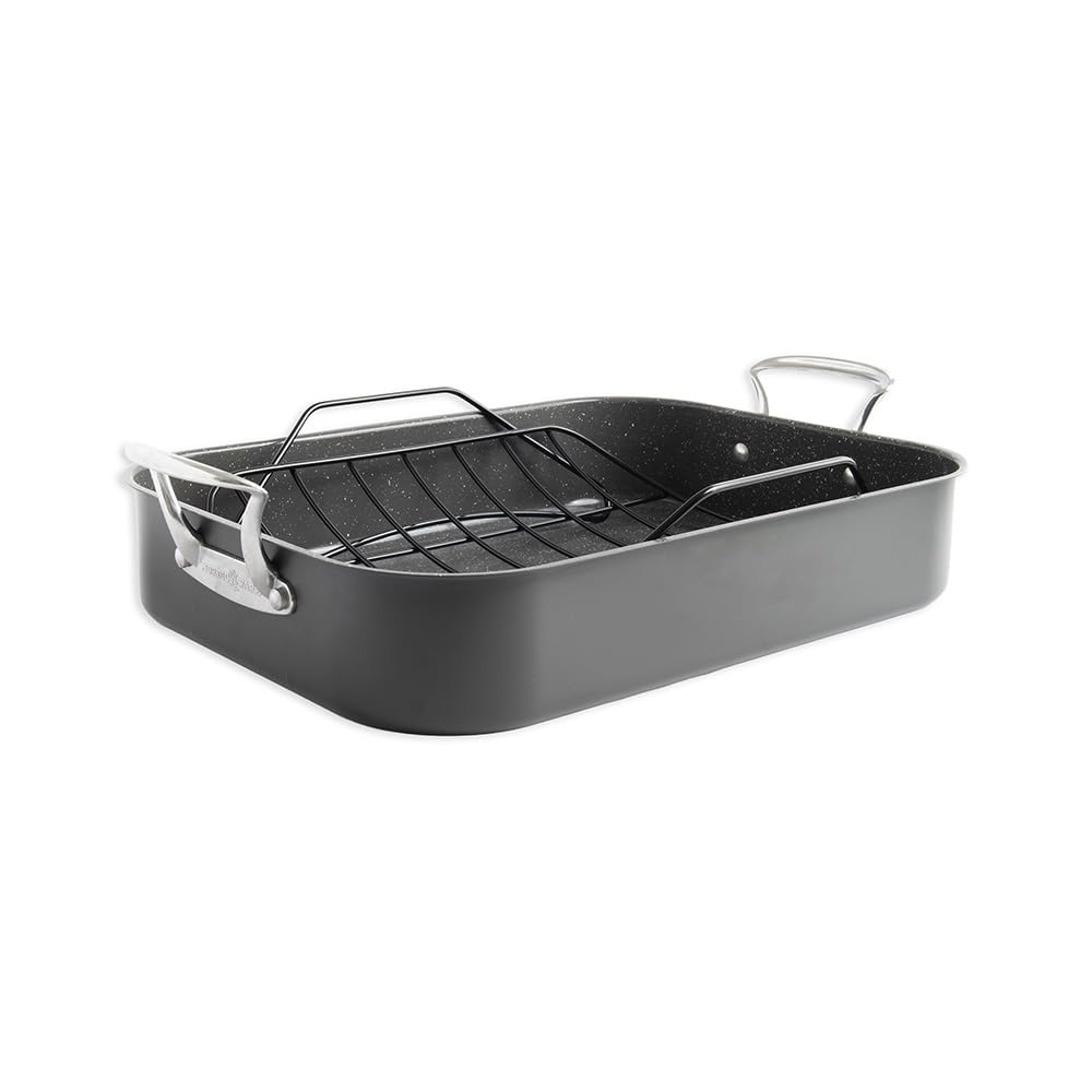 Verde Extra Large Ceramic Nonstick Turkey Roaster with Rack by Nordic Ware – Extra Large + Rack, Aluminized Steel, Ceramic Nonstick, Model 41727AMZM