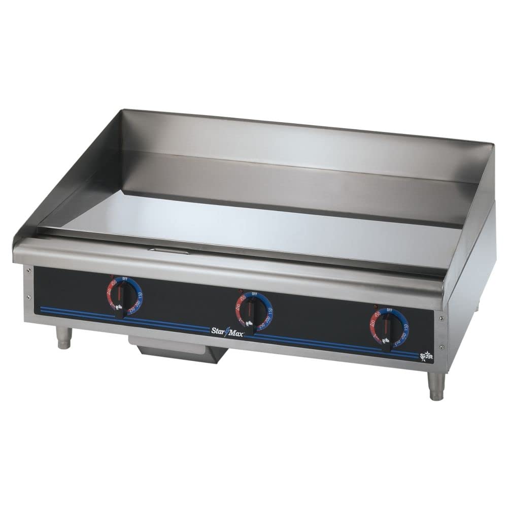 Star Star-Max 36" Chrome Plate Griddle by Star Micronics – Stainless Steel, Multicolor, Model 536CHSF