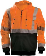 Zippered Black Bottom Hoodie in Orange by occunomix