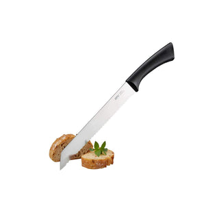 Senso Bread Knife by GEFU – 8.3", Stainless Steel, Black/Silver, Model 13880